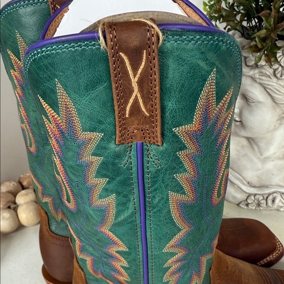 TWISTED X WOMEN'S 11" TECH X WESTERN BOOTS - BROAD SQUARE TOE Sz 7.5 - Picture 11 of 16